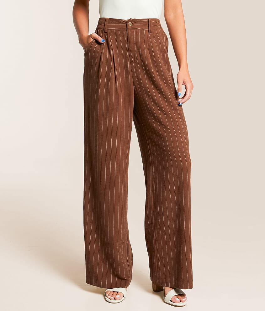 Striped Wide Leg Trouser Pant - thumbnail 2