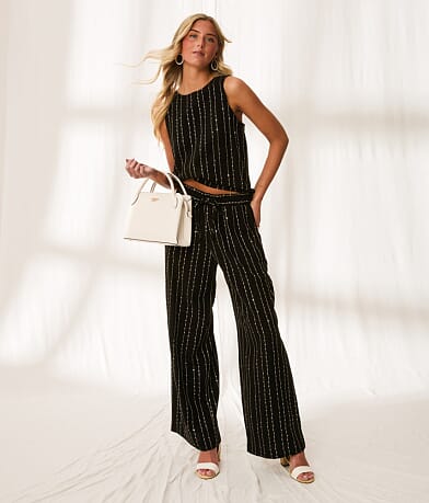 Z Supply Banyan Cropped Wide Leg Pant - Women's Pants in Black