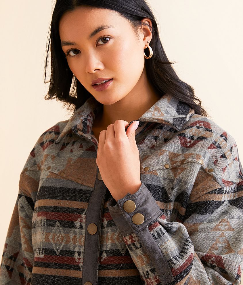 Pieced Aztec Shacket