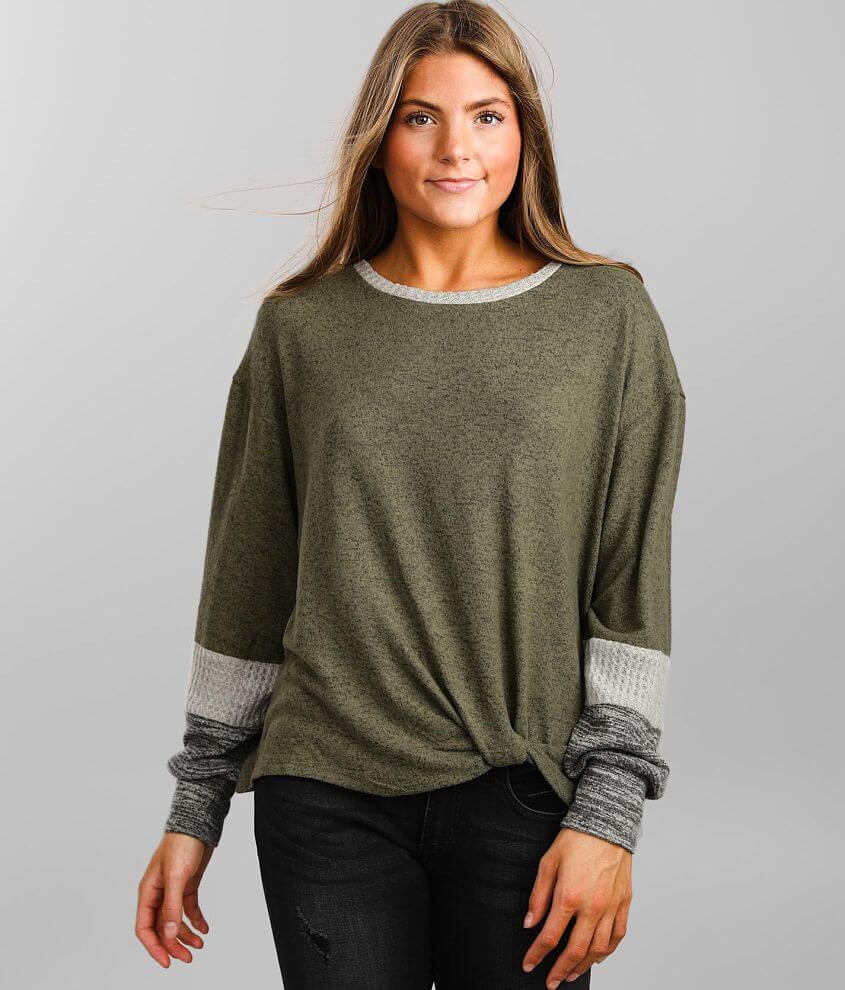 Evolutionary Apparel Twisted Front Top Women's Shirts/Blouses in