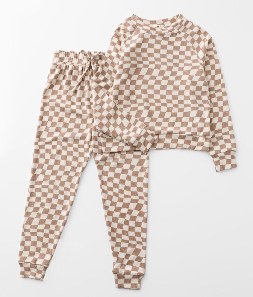 Girls - BKE Checkered 2 Piece Set front view