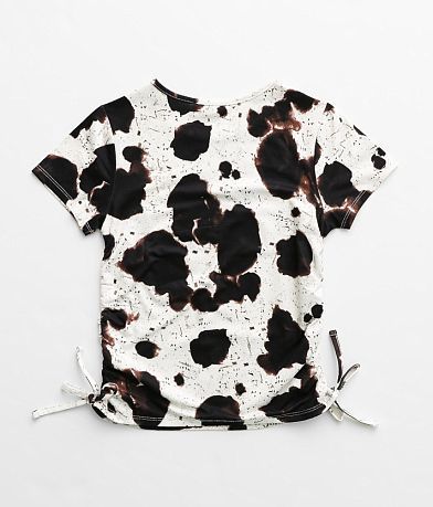 Willow &amp; Root Girls - Cow Print Top back view