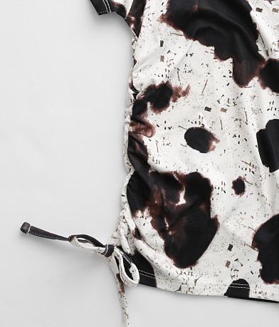Willow &amp; Root Girls - Cow Print Top misc detail 1 view