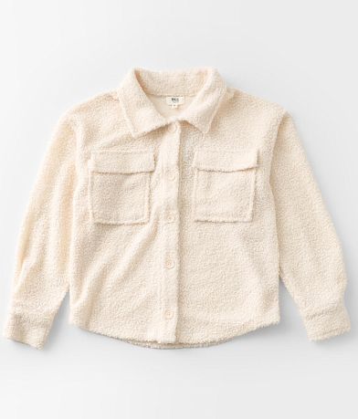 BKE Girls - Sherpa Shacket front view