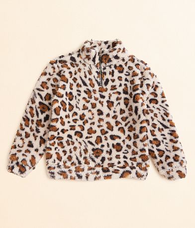 BKE Girls - Wubby Cheetah Pullover front view