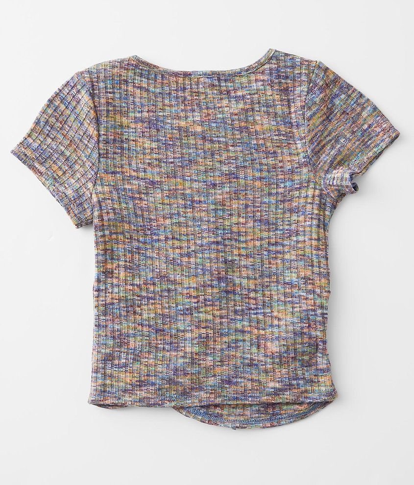 Girls - Space Dye Ribbed Top