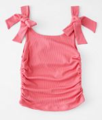 Girls - Willow & Root Bow Strap Ruched Tank Top - Girl's