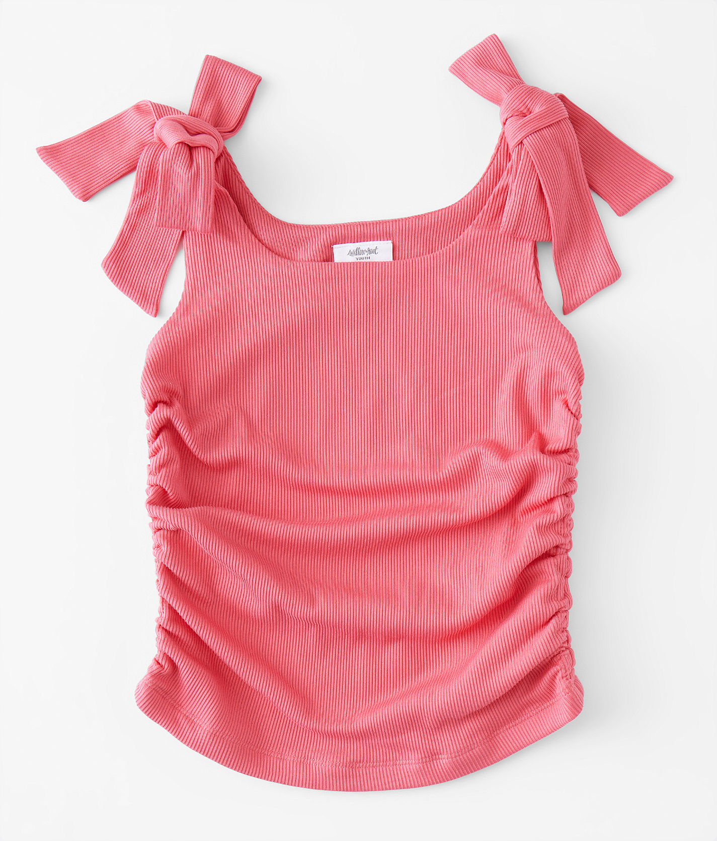 トップス Winged Strap Bow Tank Top Girls - Willow & Root Bow Strap Ruched Tank Top - Girl's