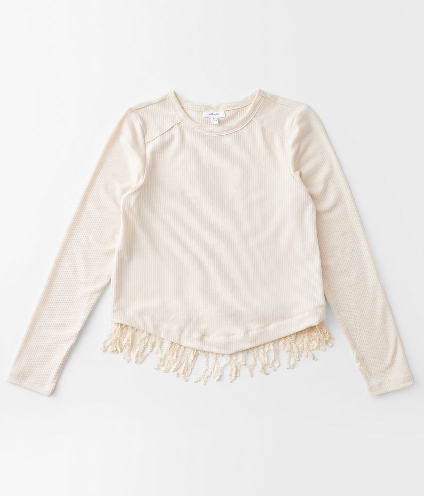 Girls - Willow &#38; Root Hanky Fringe Top front view