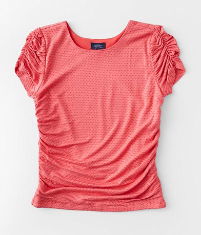 Daytrip Girls - Ruched Dot Top front view