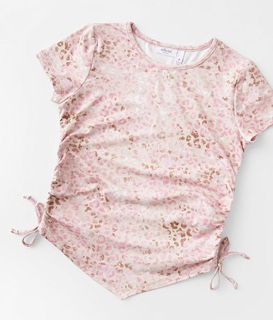 Willow & Root Girls - Cheetah Hanky Top front view