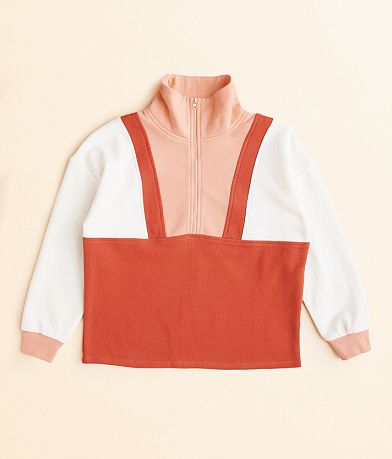 BKE Girls - Color Block Pullover front view