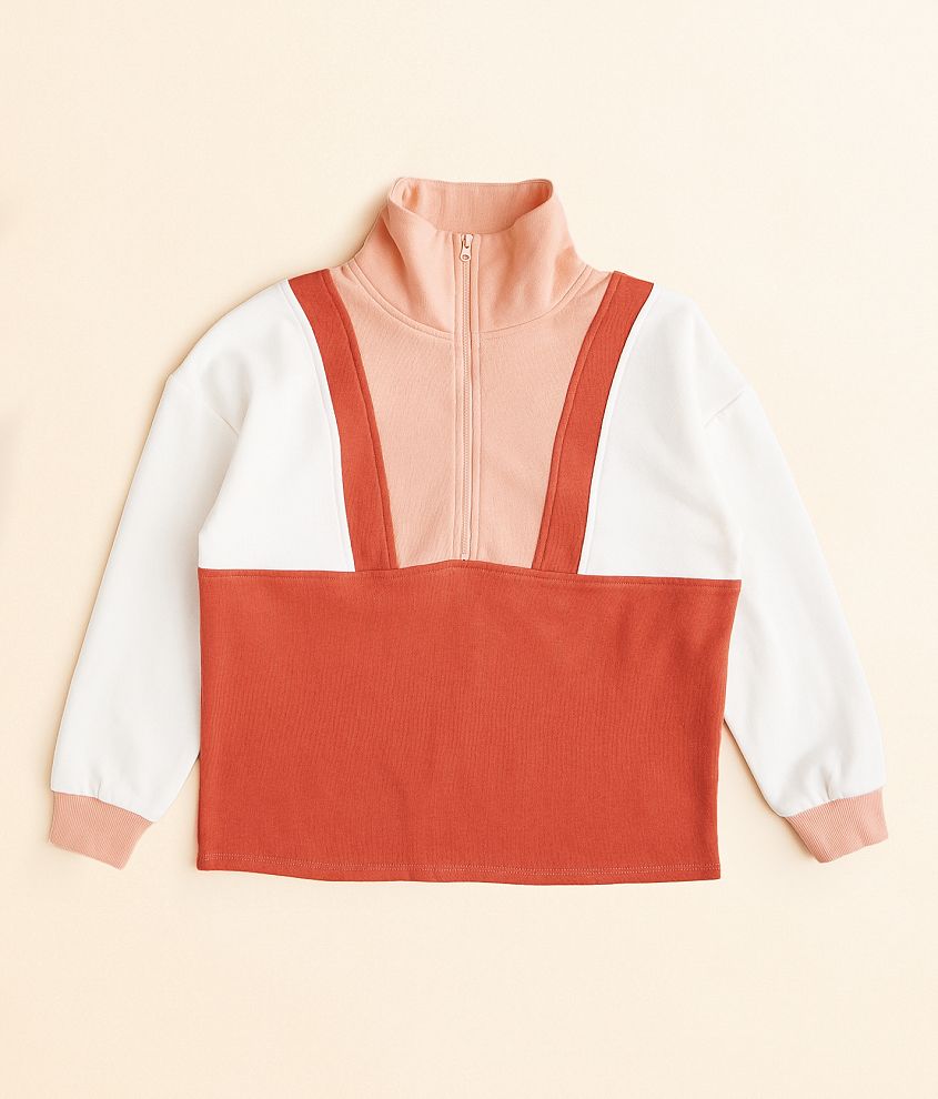 Girls - BKE Color Block Pullover front view