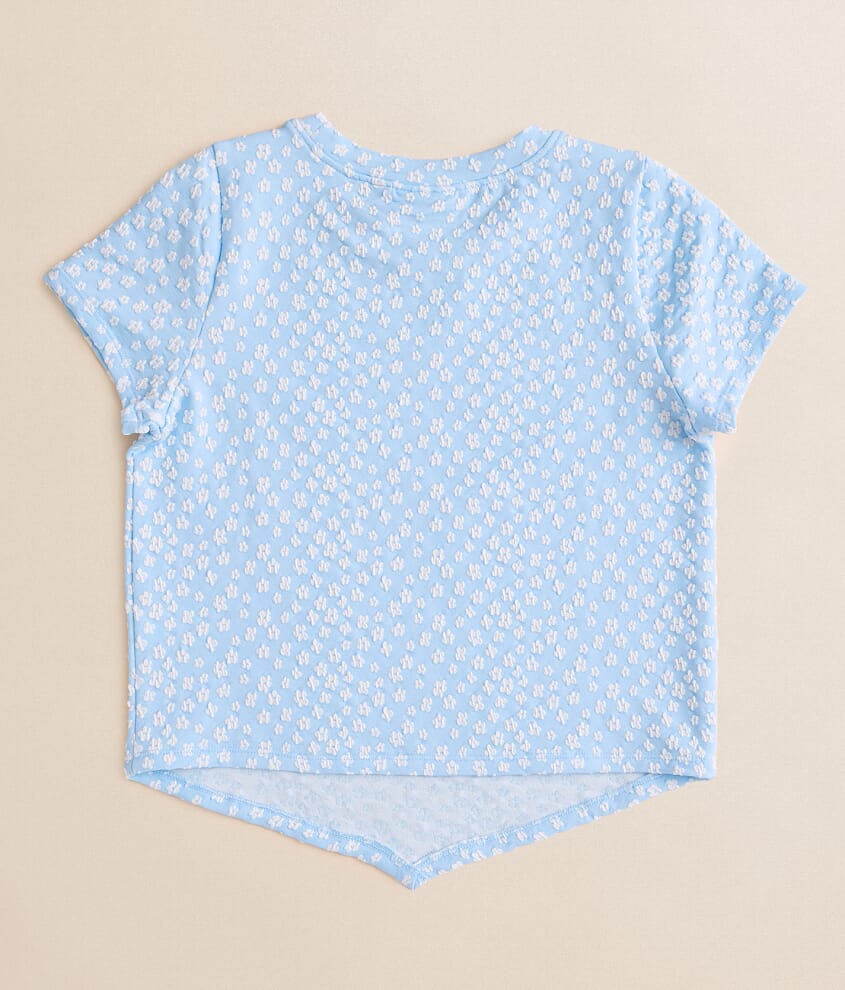 Girls - Floral Hanky Hem Top