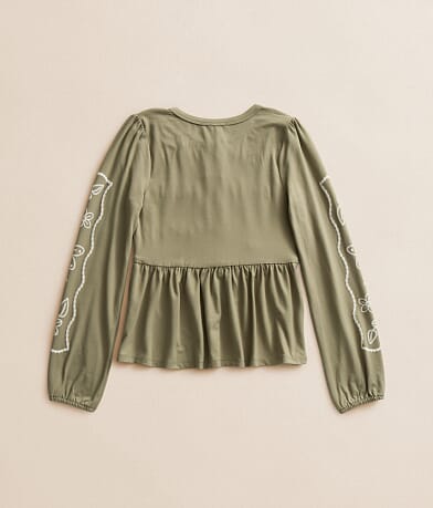 Girls - Smocked Peplum Top thumbnail 2