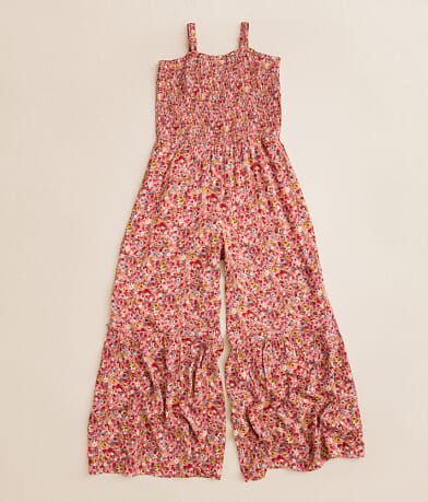 BKE Girls - Floral Jumpsuit front view