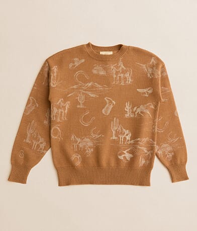 Sterling & Stitch Girls - Western Sweater front view