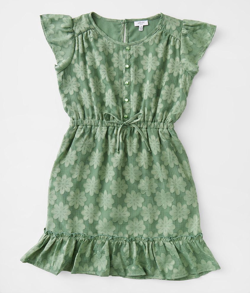 Girls - Willow &#38; Root Floral Lace Overlay Dress front view
