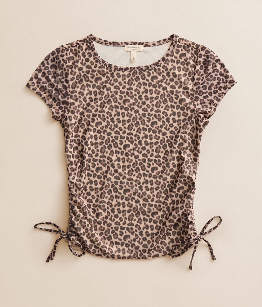 Girls - Cheetah Mesh Top