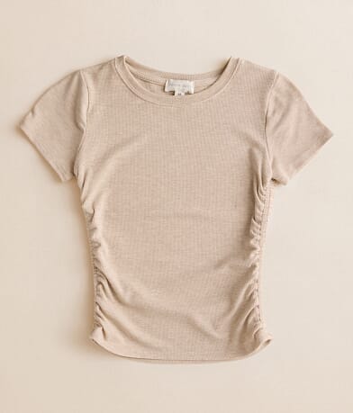 Honey & Sparkle Girls- Ruched T-Shirt front view