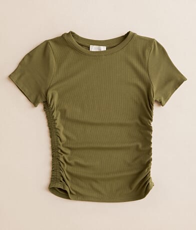 Honey & Sparkle Girls- Ruched T-Shirt front view