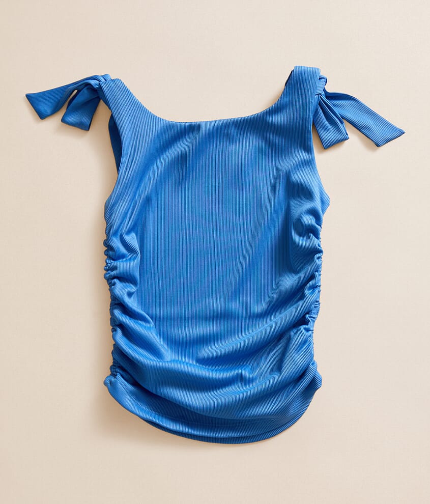 Girls - Ruched Rib Knit Tank Top