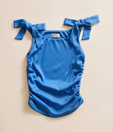 Girls - Ruched Rib Knit Tank Top
