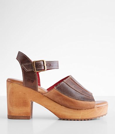 Bed Stu Pieced Leather Heeled Sandal front view