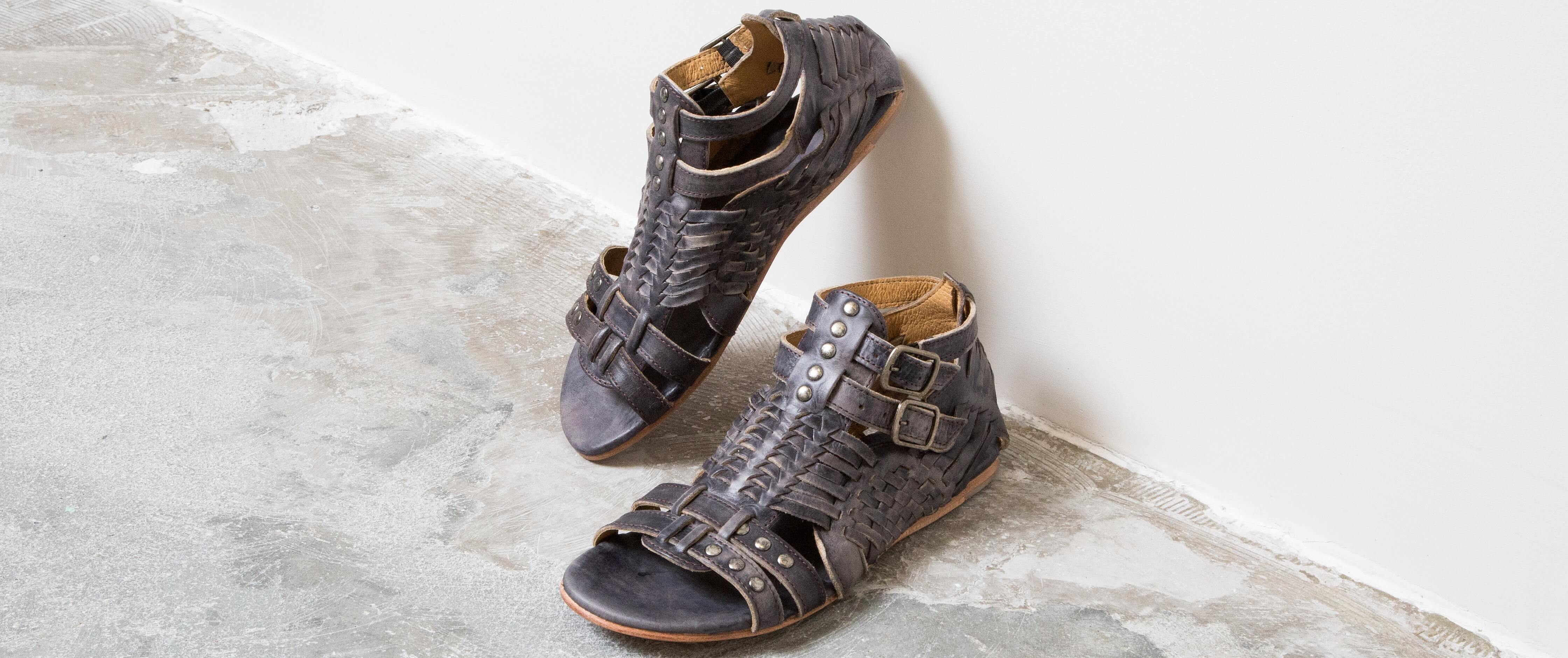 Bed Stu Claire Sandal Women's Shoes in Black Driftwood Buckle