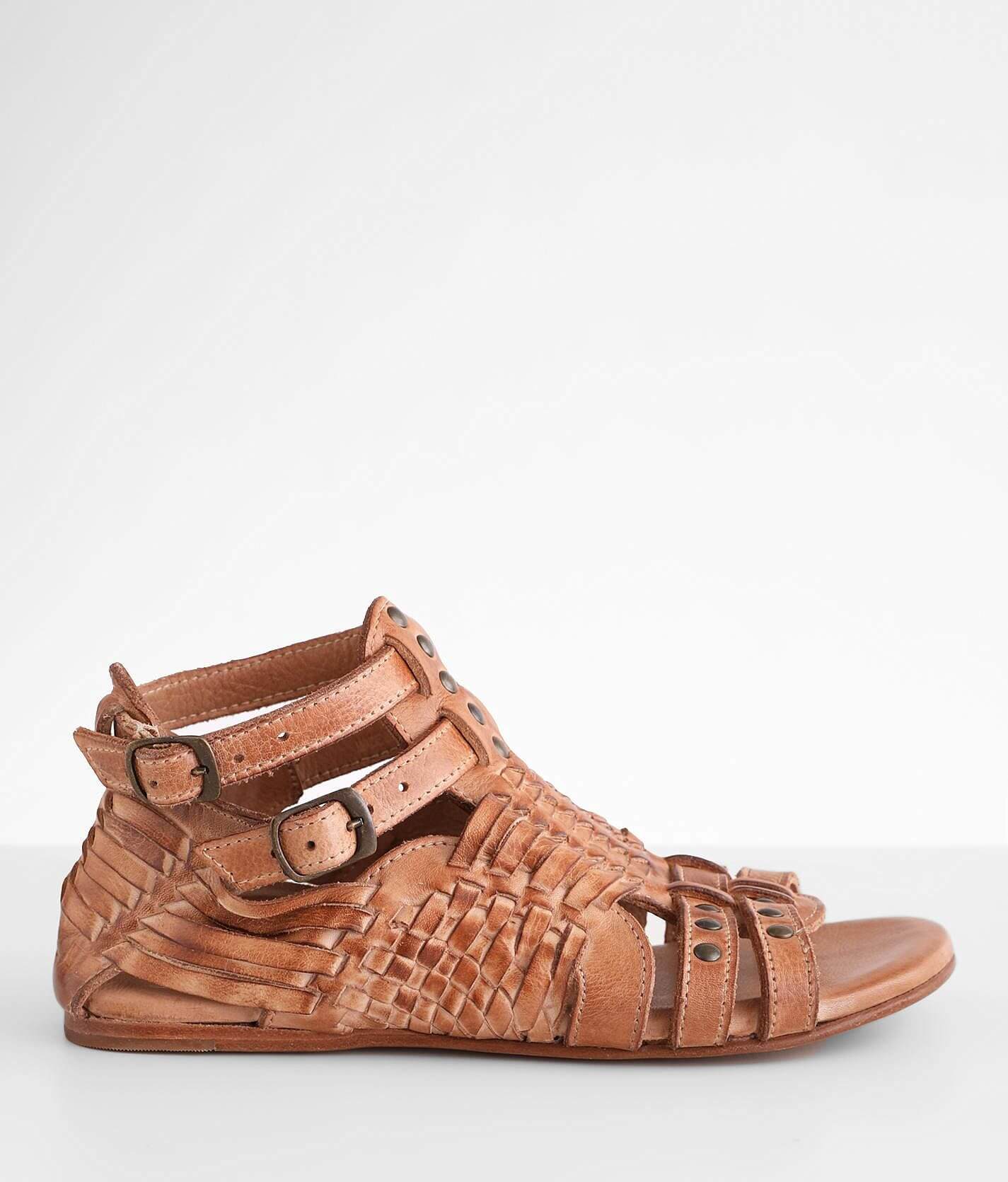 Bed Stu Claire Caged Leather Sandal Women s Shoes in Tan Dip Dye Buckle