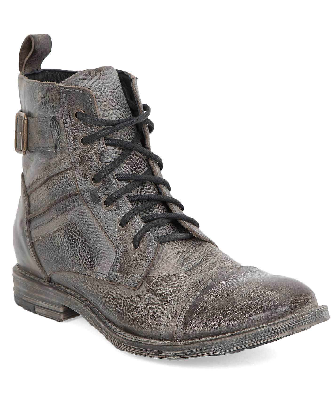 Bed/Stu Men\'s Grey Leather Chelsea Boots with Buckle Strap Sz 8.5.  NWOB. Box39 Men main image 4