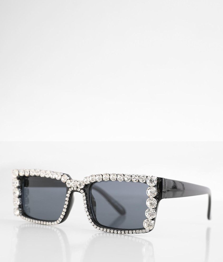 BKE Glitz Rhinestone Sunglasses front view