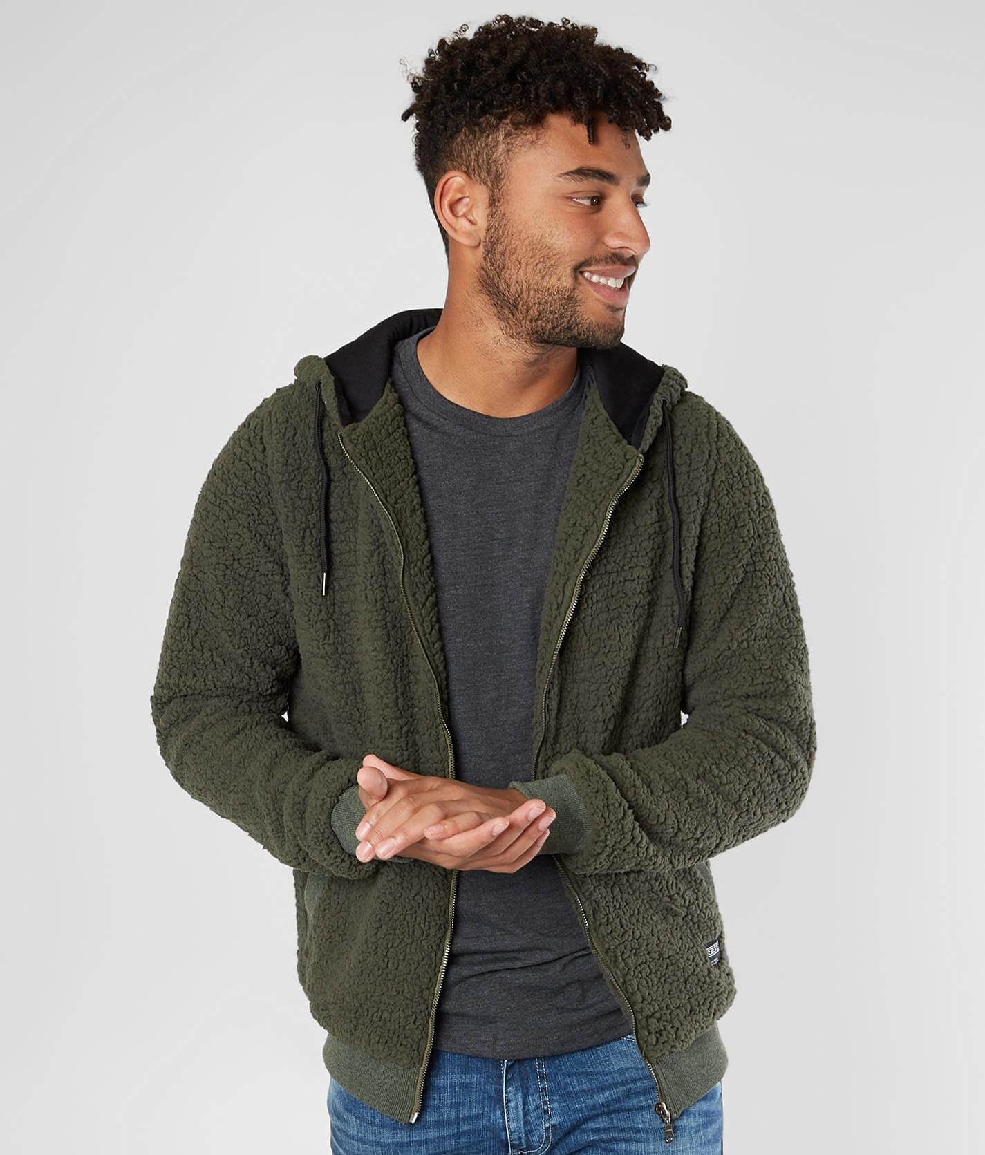 sherpa fleece hoodie men