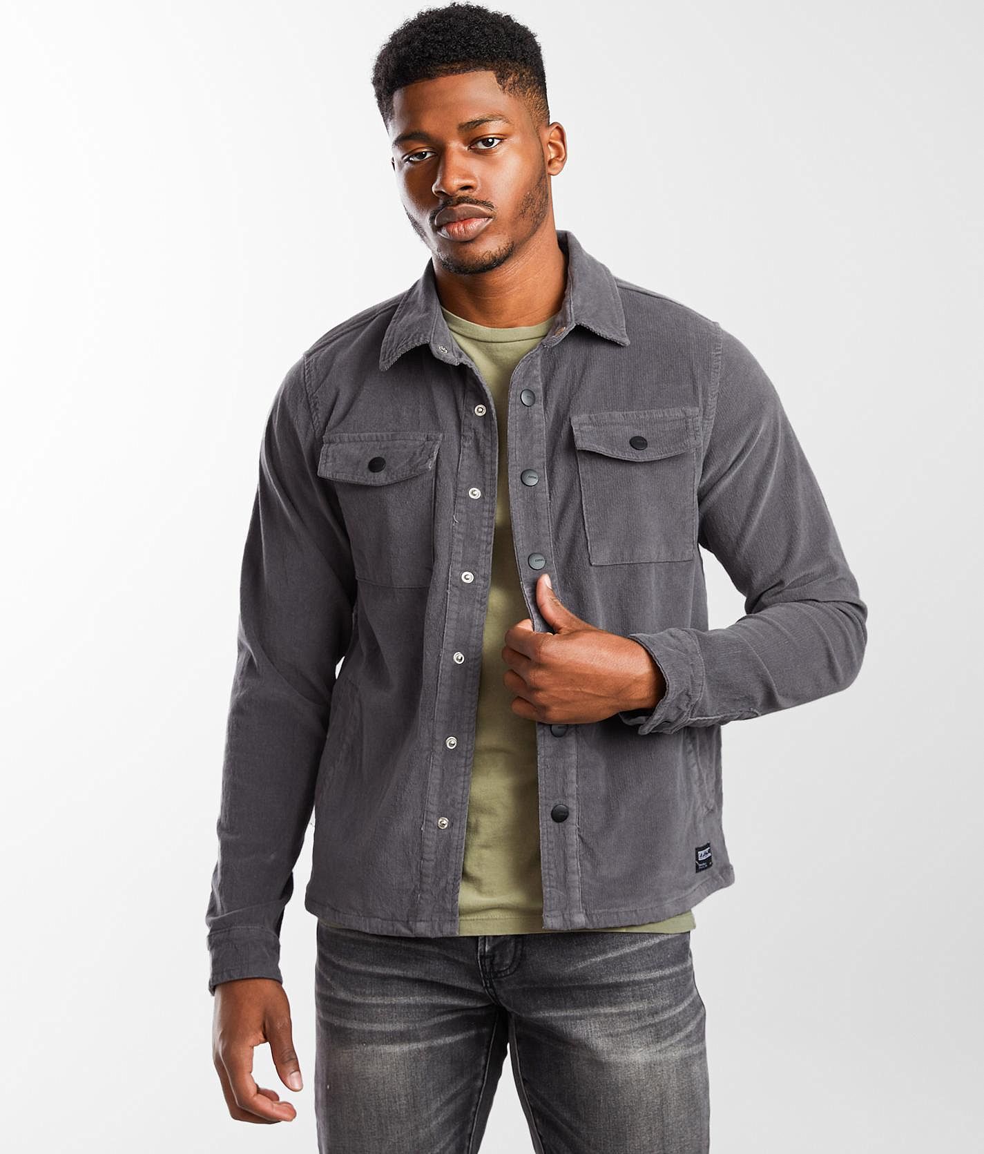 【GRAY】Washed corduroy shirt Washed Corduroy LS Shirt – Super Massive Shop