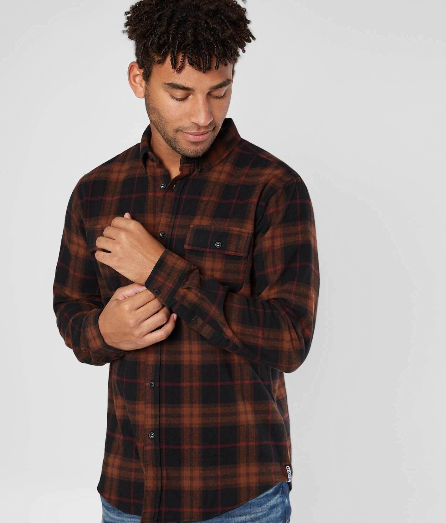 Ezekiel Smokey Flannel Shirt - Men's Shirts in Dark Charcoal | Buckle