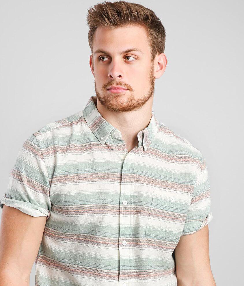 Ezekiel Hana Striped Shirt - Men's Shirts in Sage Green | Buckle