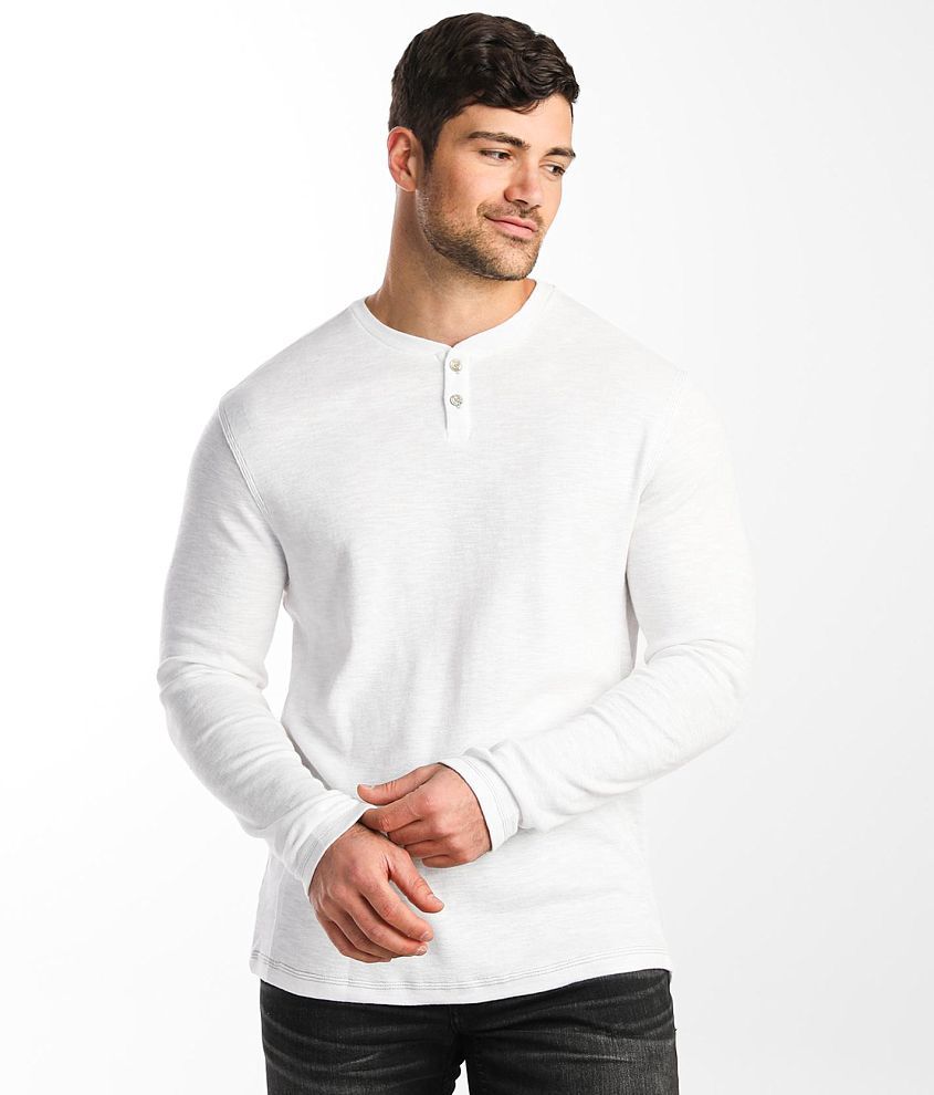 BKE Slub Knit Henley front view