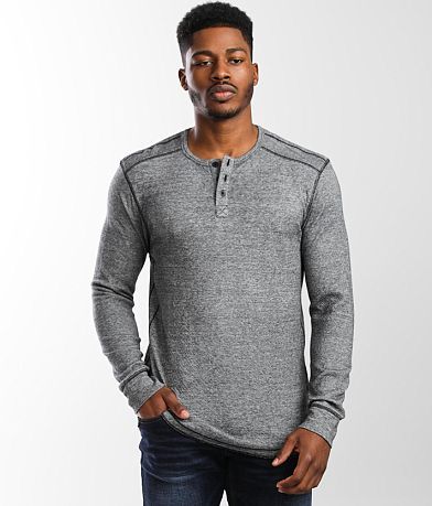 BKE Marled Knit Henley front view