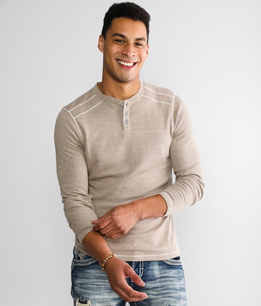 BKE Marled Henley front view