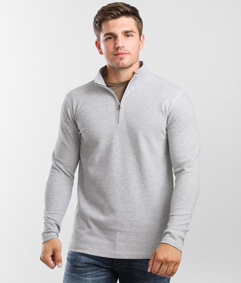 BKE Textured Mock Neck Pullover front view