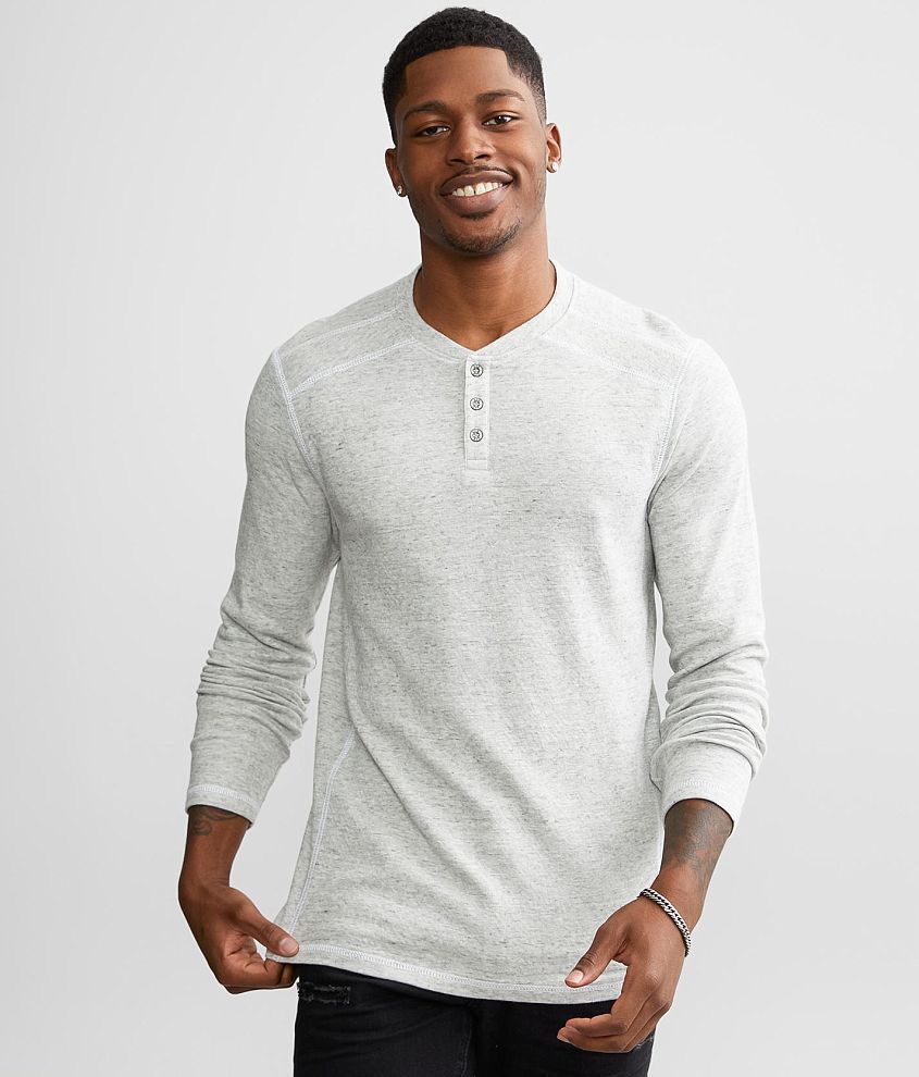BKE Plated Jersey Henley front view