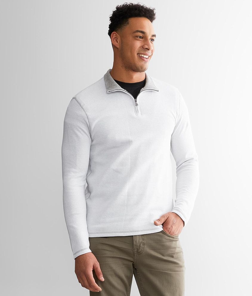 BKE Perforated Quarter Zip Pullover front view