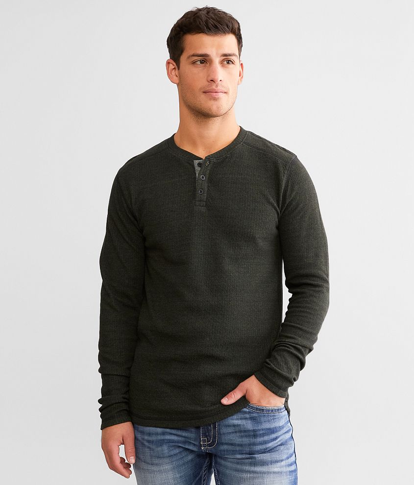 BKE Plated Jersey Henley front view