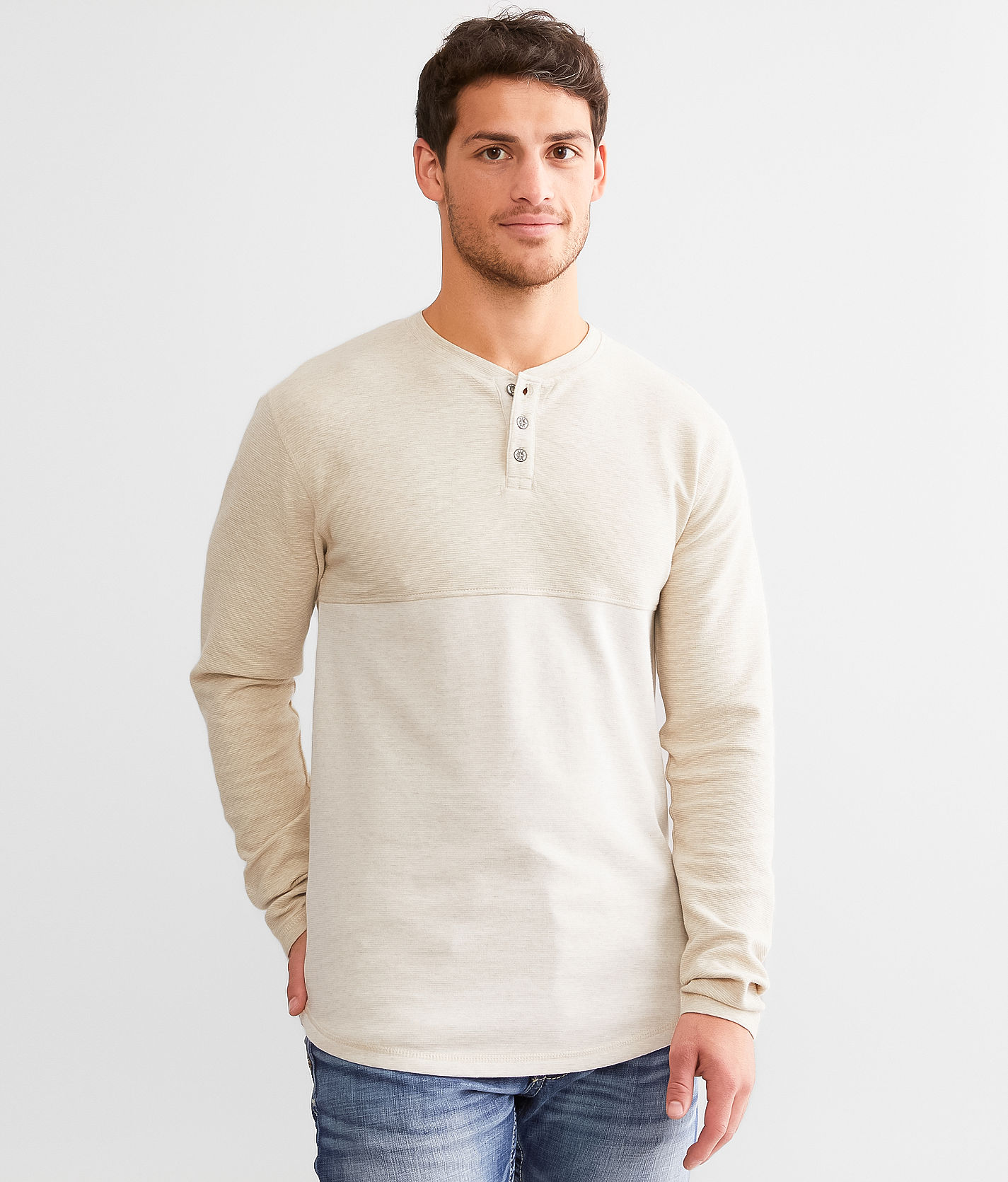 Buyers Picks Men Color Block Henley Shirt - Shirts