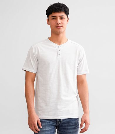 BKE Slub Knit Henley front view