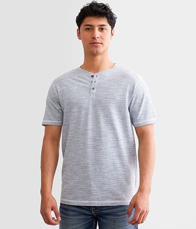 BKE Stripe Knit Henley front view