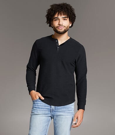 BKE Textured Henley front view