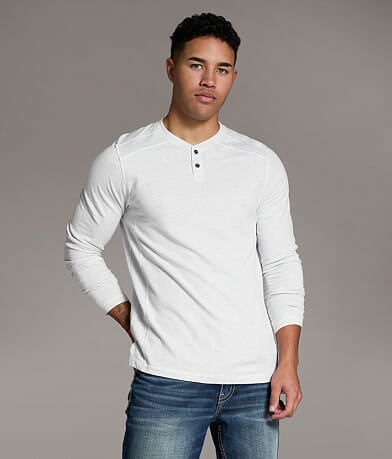 BKE Textured Henley front view