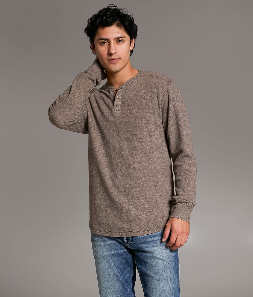 Marled Snap Henley