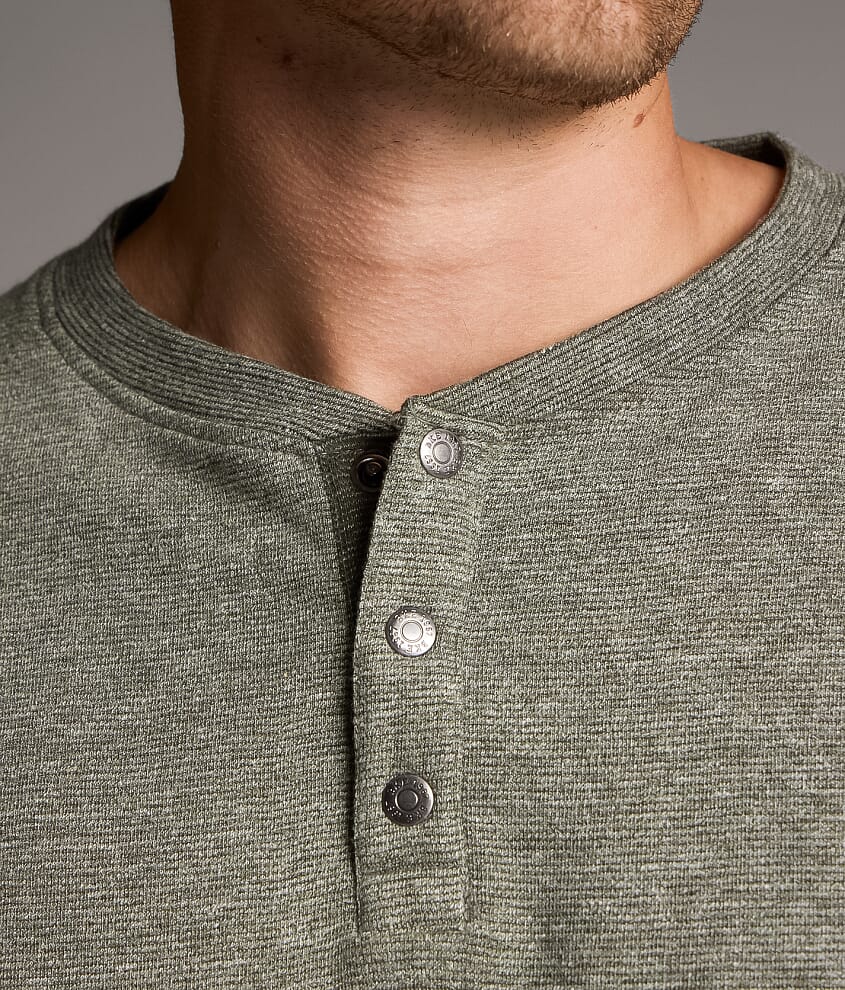 Marled Snap Henley